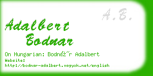 adalbert bodnar business card